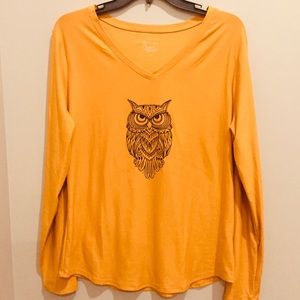 NWNT No Boundaries LS Gold Owl Tee